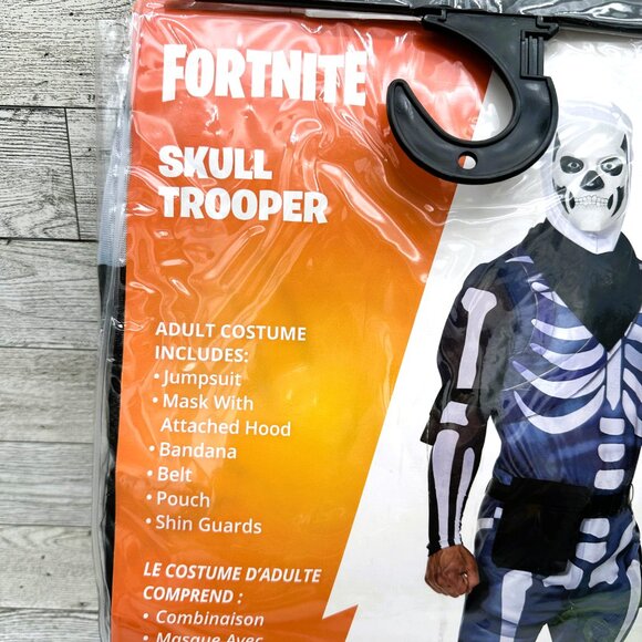 NWT InSpirit Designs Fortnite Skull Trooper Size Small Adult Halloween Costume - Picture 2 of 5